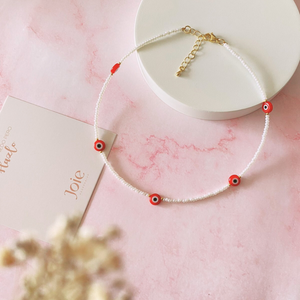 Collar Ojo turco rojo