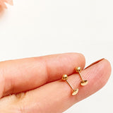 Aretes Lenteja  con Seguro tornillo