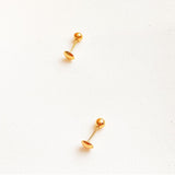 Aretes Lenteja  con Seguro tornillo